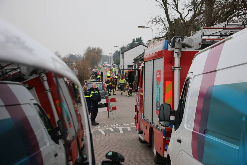 Gasleiding geraakt bij graafwerkzaamheden