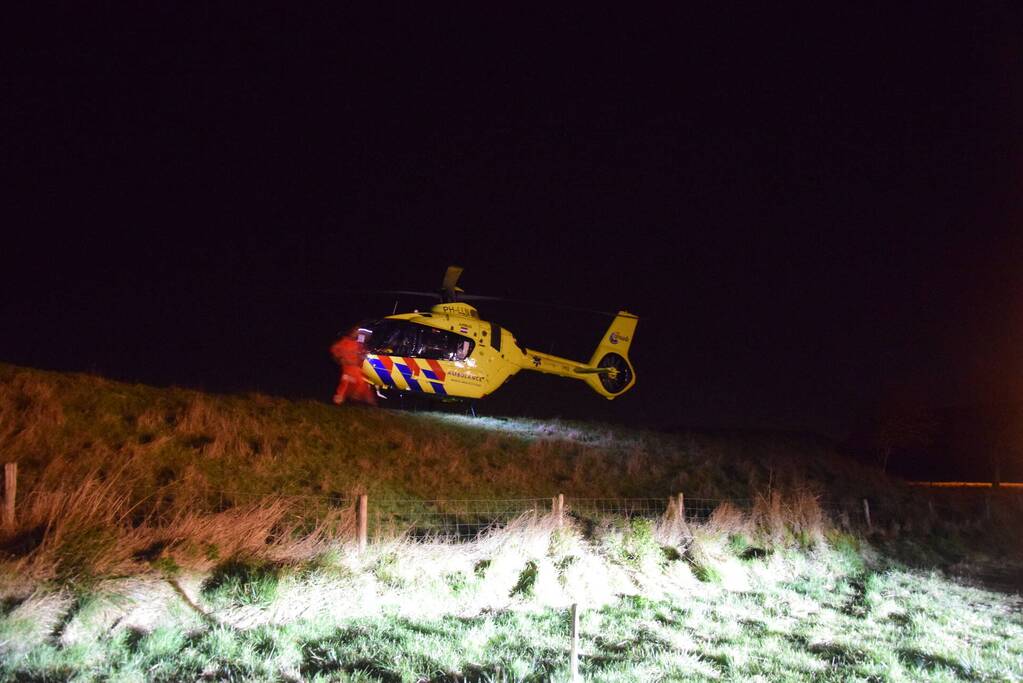 Nachtelijke inzet traumahelikopter