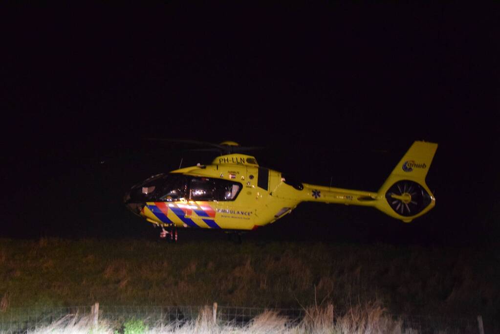 Nachtelijke inzet traumahelikopter