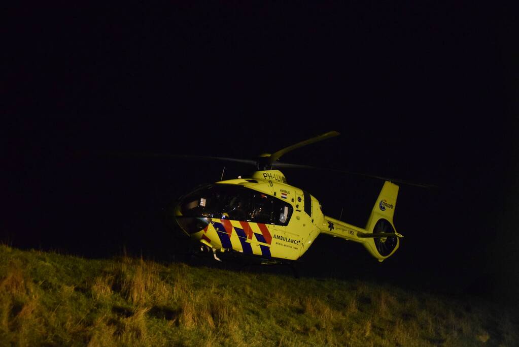 Nachtelijke inzet traumahelikopter