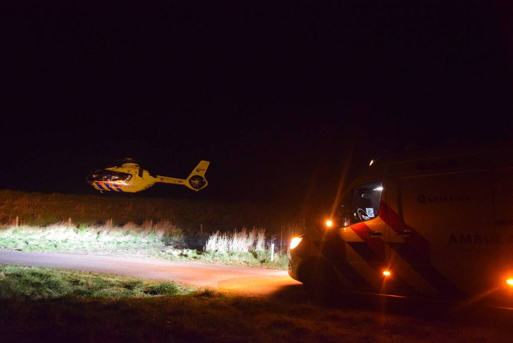 Nachtelijke inzet traumahelikopter