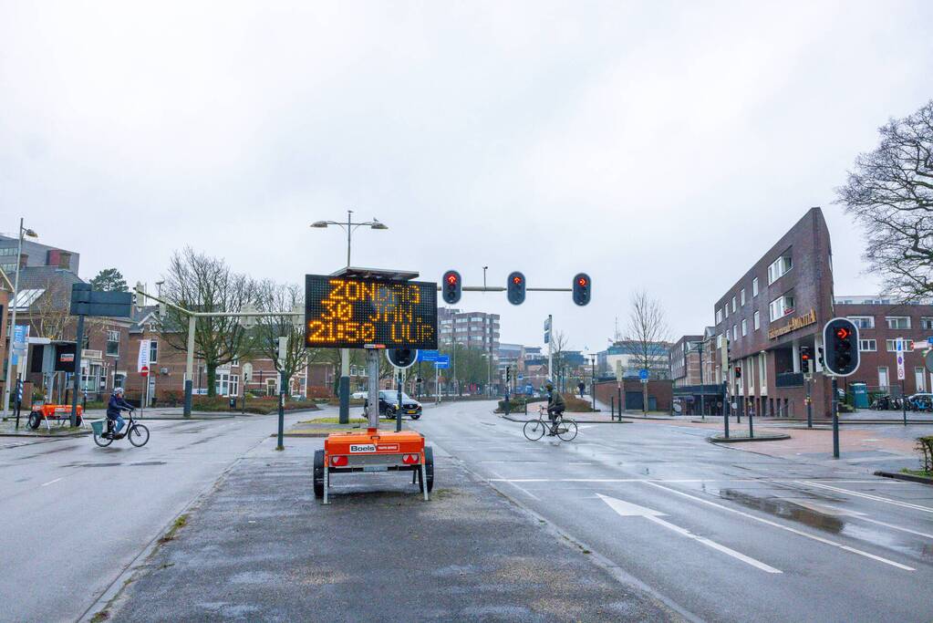 Tekstkarren geplaatst na ernstig ongeval