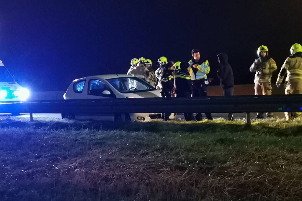 Enkelzijdig ongeval op de snelweg