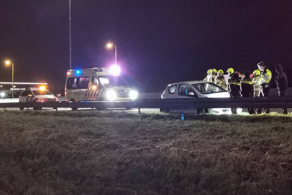 Enkelzijdig ongeval op de snelweg