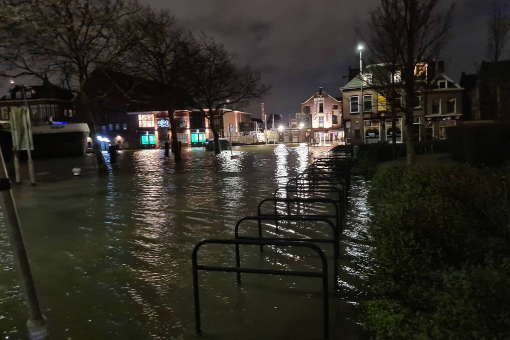 Gebied afgesloten door hoogwater