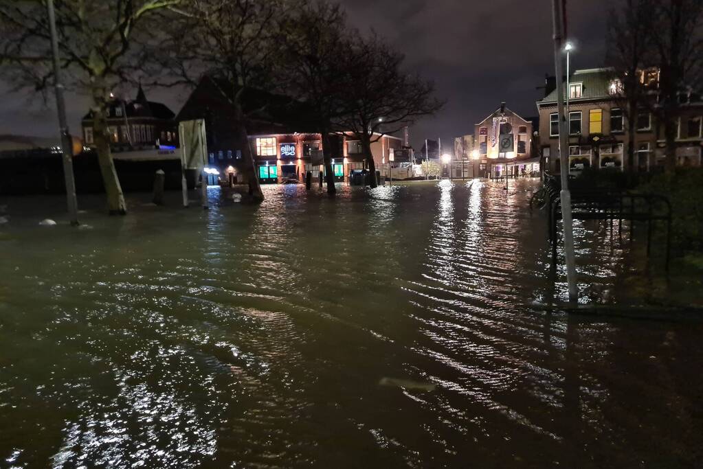 Gebied afgesloten door hoogwater