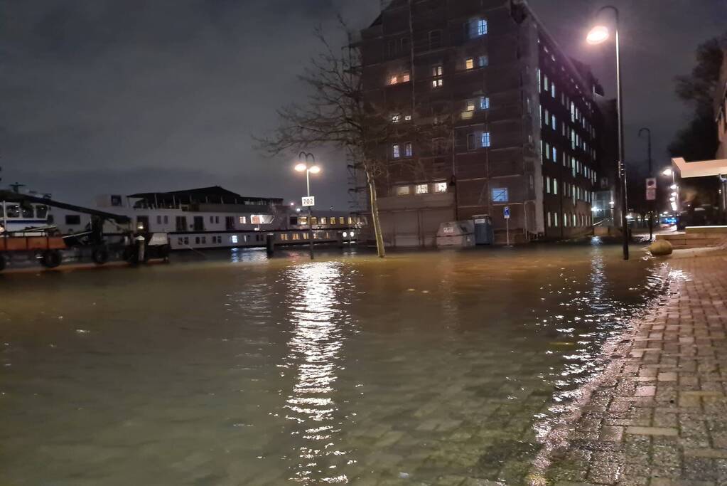 Gebied afgesloten door hoogwater