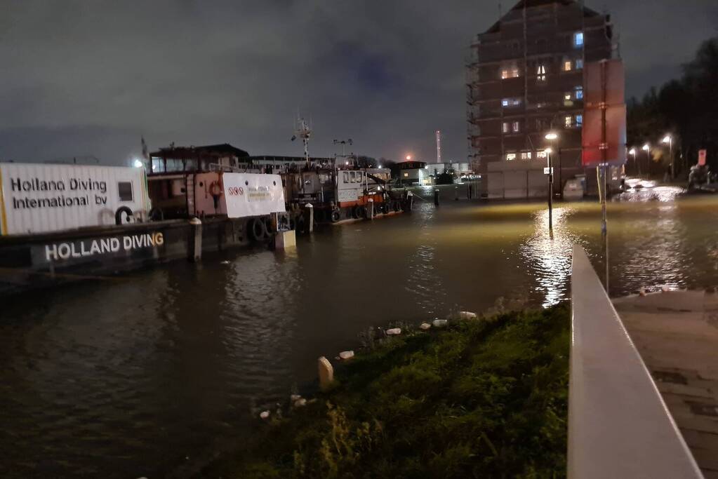 Gebied afgesloten door hoogwater