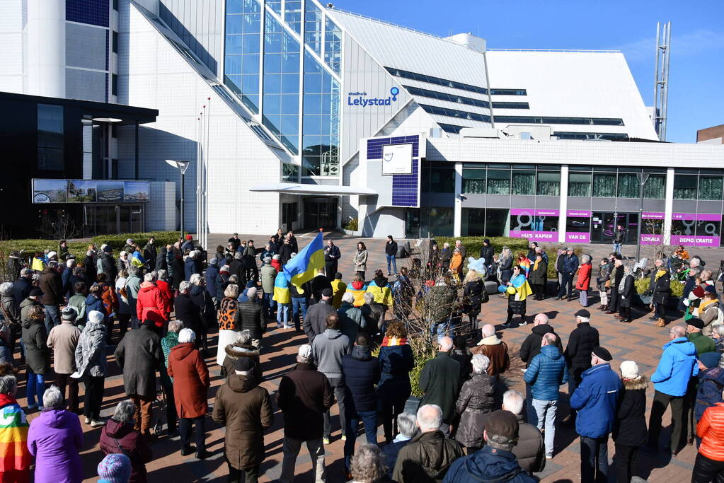 Manifestatie voor Oekraïne