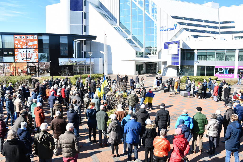 Manifestatie voor Oekraïne