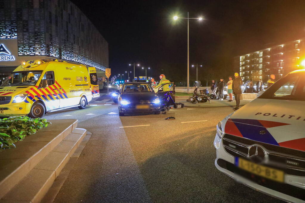 Scooterrijder gewond bij aanrijding op kruising voor Amerena