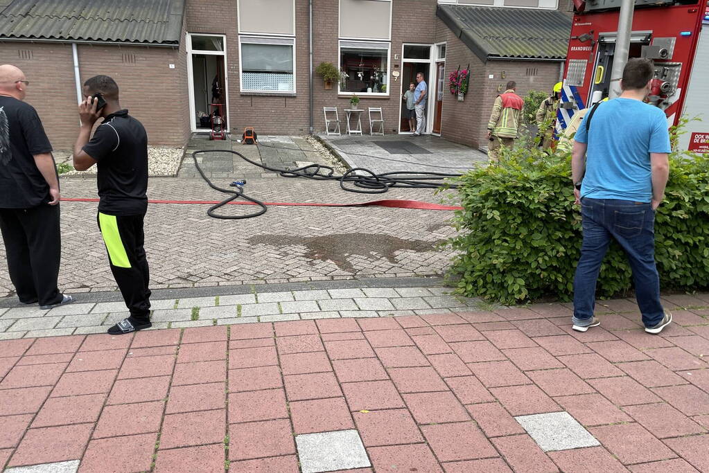 Wasdroger vat vlam in woning