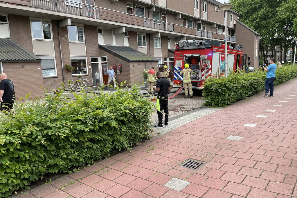 Wasdroger vat vlam in woning