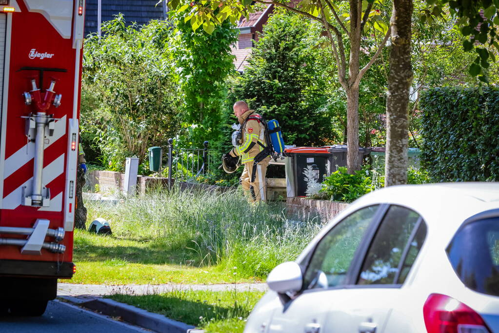 Straat afgezet door gaslekkage