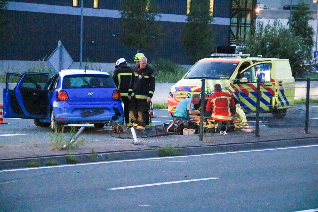 Auto flink beschadigd bij eenzijdig ongeval