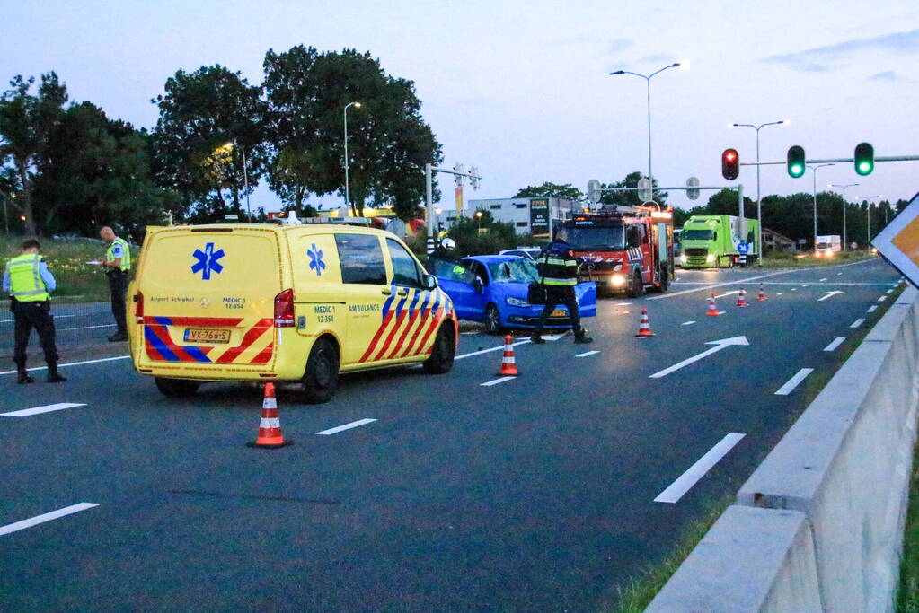 Auto flink beschadigd bij eenzijdig ongeval