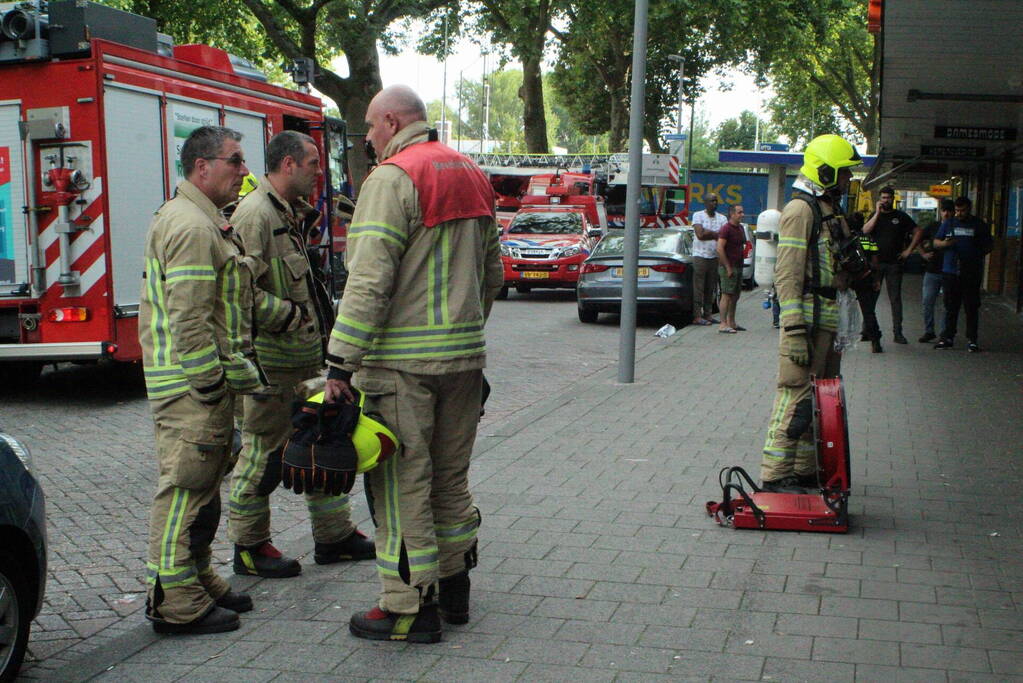 Brand in pand fietsenwinkel