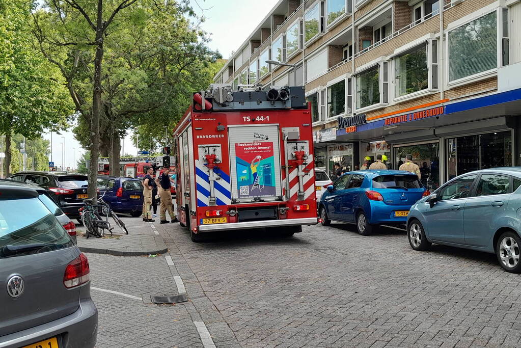 Brand in pand fietsenwinkel