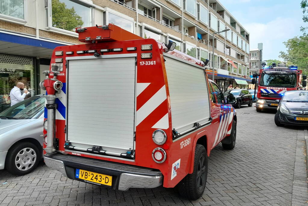 Brand in pand fietsenwinkel