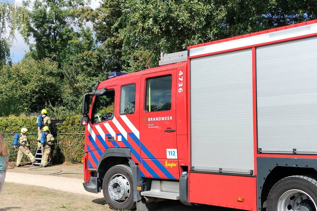 Brandende conifeer snel geblust