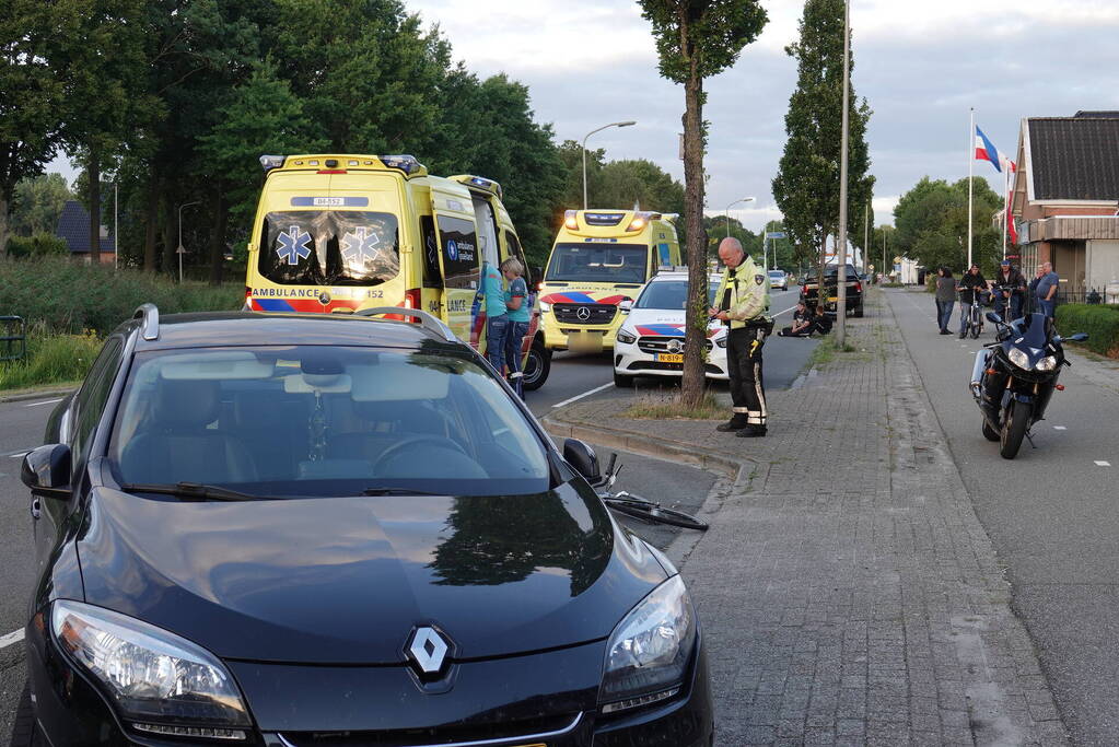 Fietser gewond bij aanrijding met auto