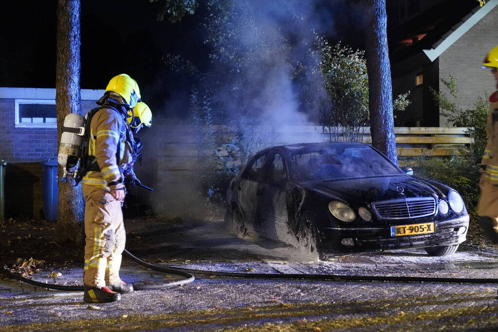 Auto volledig uitgebrand