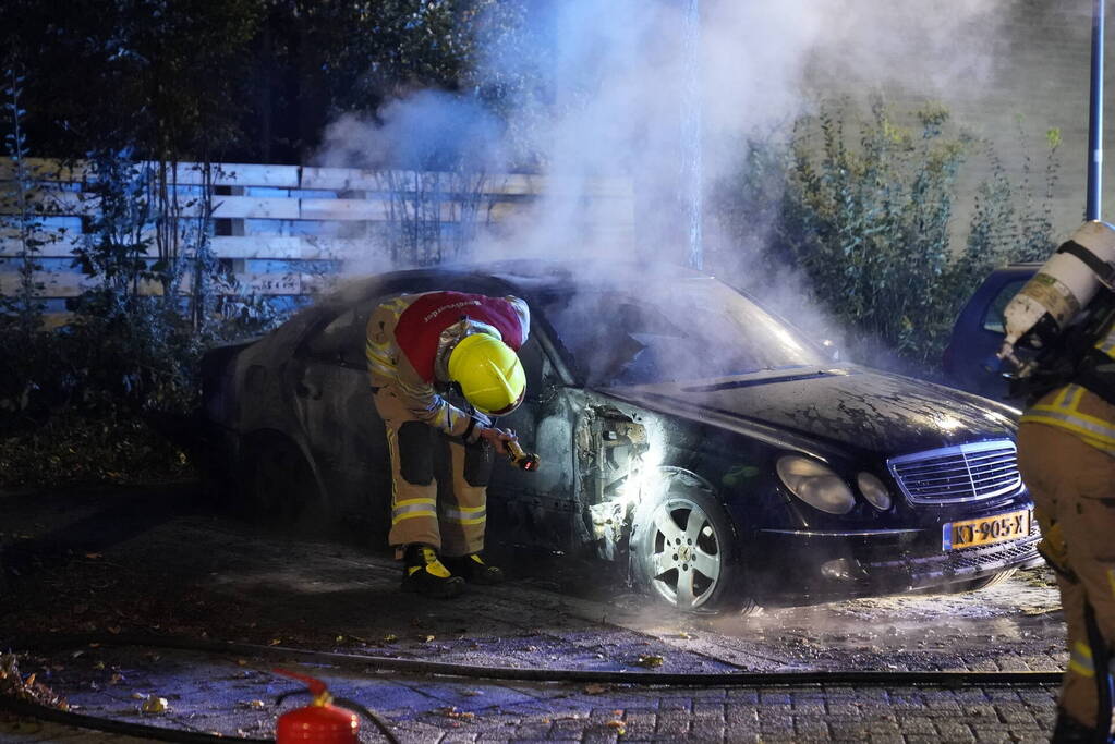 Auto volledig uitgebrand