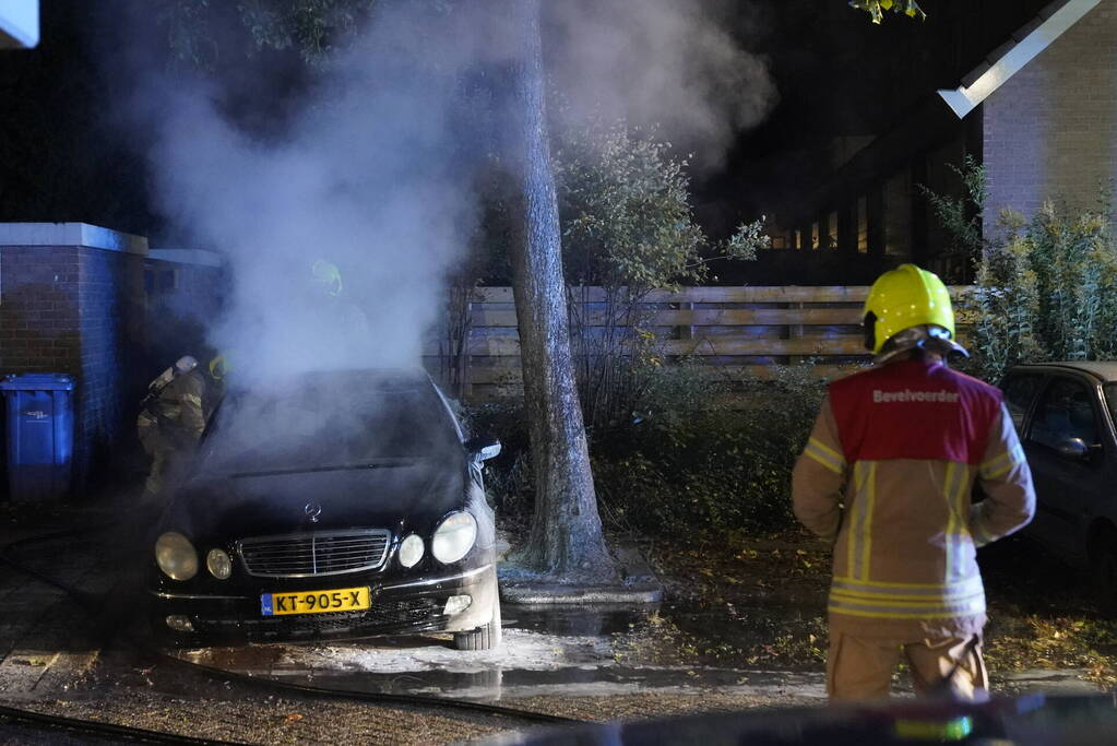 Auto volledig uitgebrand