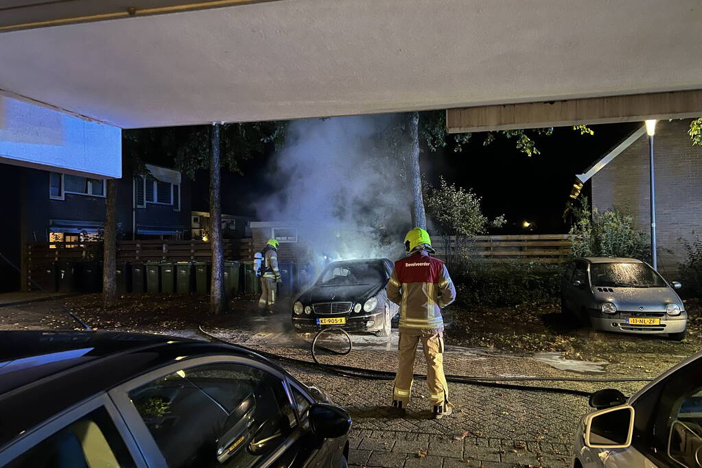 Auto volledig uitgebrand