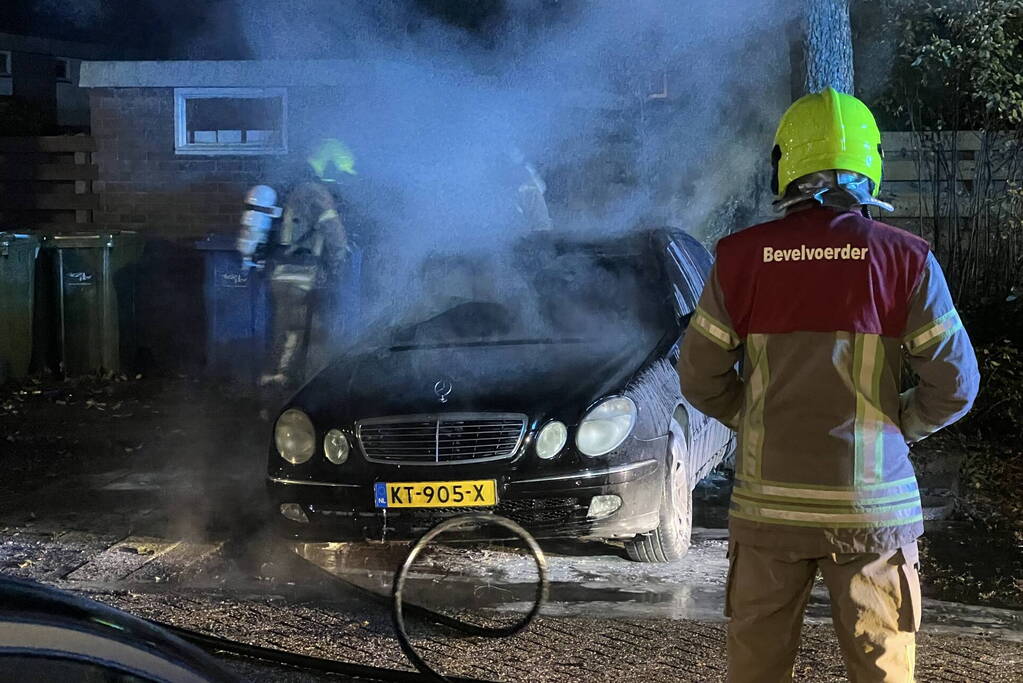 Auto volledig uitgebrand