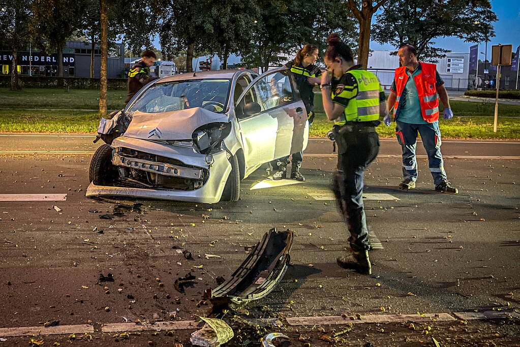 Bestuurder aangehouden na botsing tegen boom