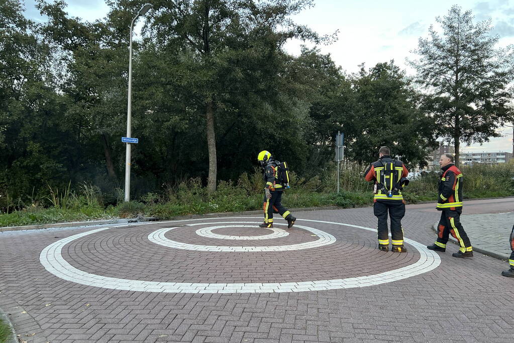 Brandweer ingezet voor brandende accu