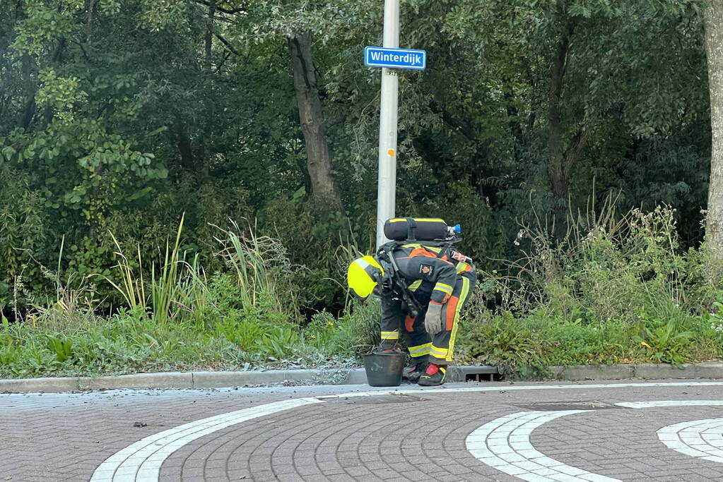 Brandweer ingezet voor brandende accu