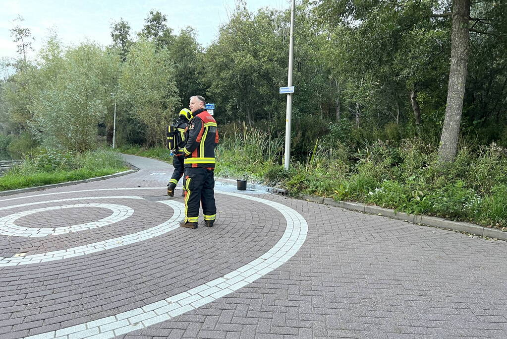 Brandweer ingezet voor brandende accu