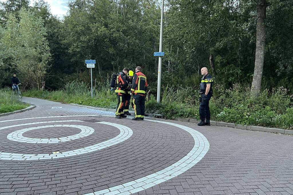 Brandweer ingezet voor brandende accu