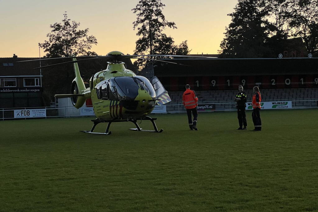 Traumahelikopter trekt veel bekijks