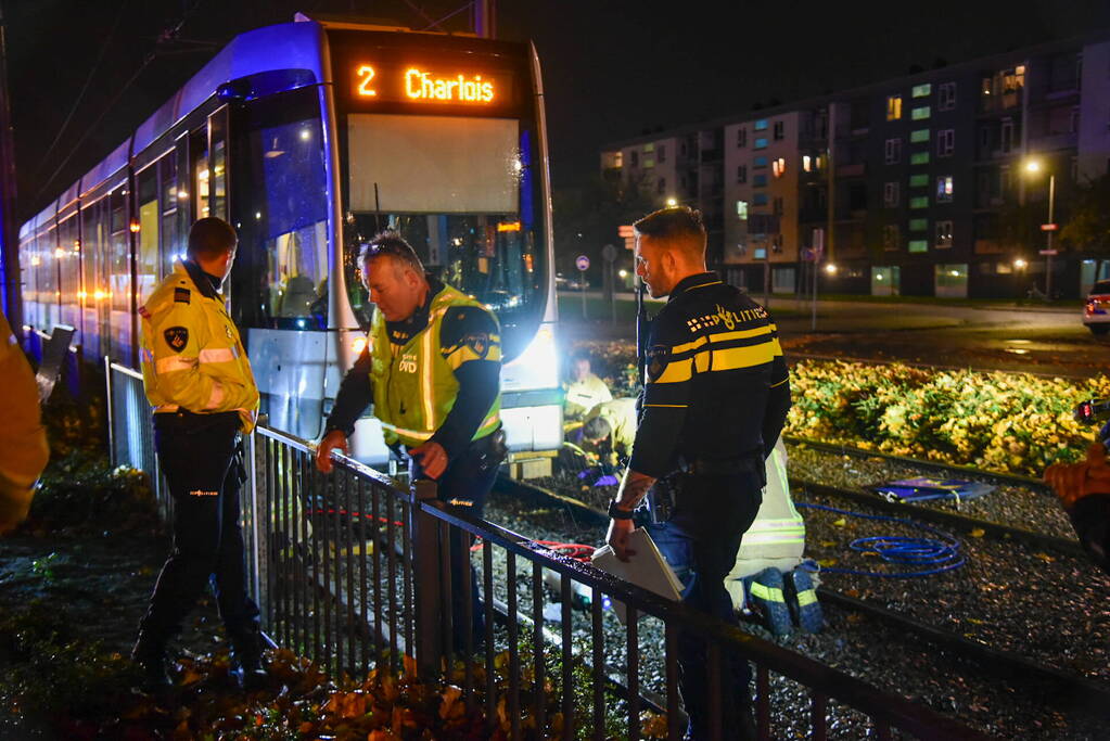 Ernstige aanrijding tussen persoon en tram