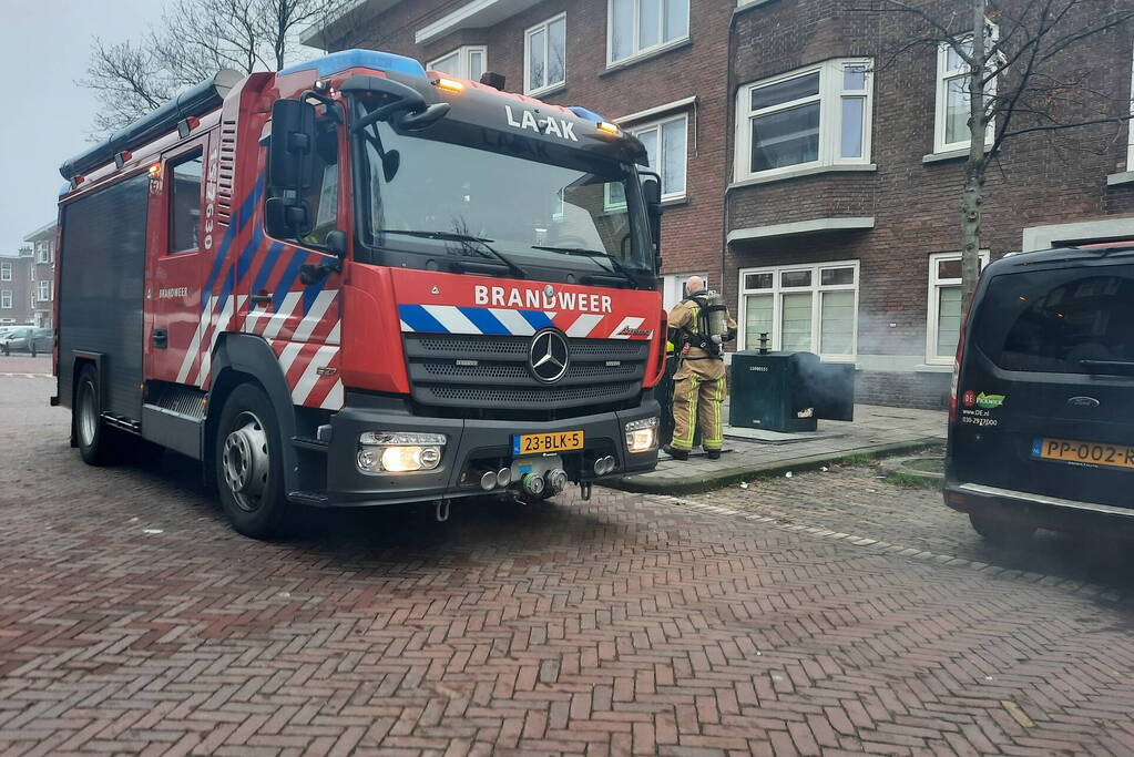 Flinke rookontwikkeling bij containerbrand