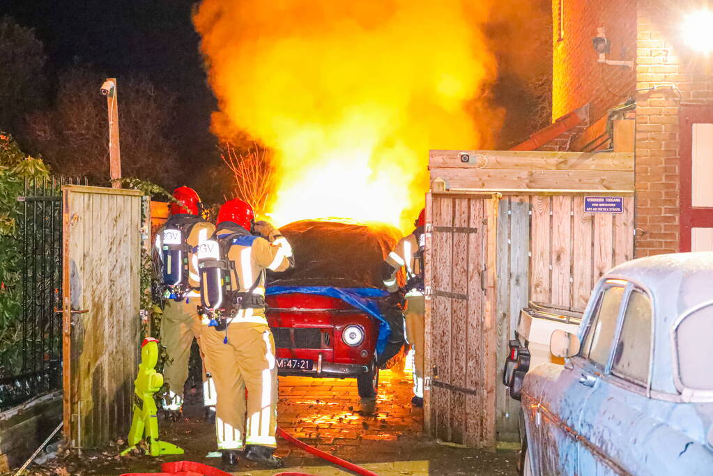 Flinke schade na brand in achtertuin