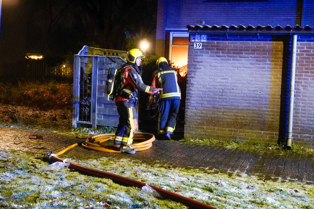 Felle brand in keuken van woning