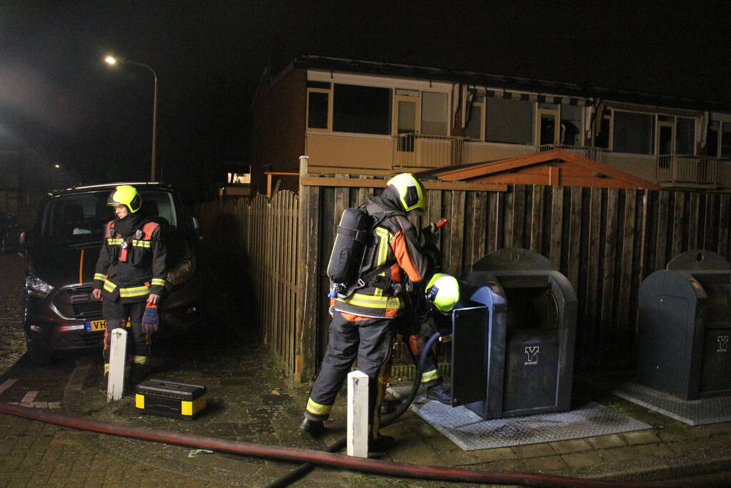 Zelfde container vier uur later weer in brand