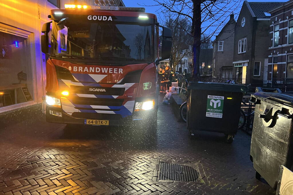 Vast gelopen koffiemachine zorg voor brand