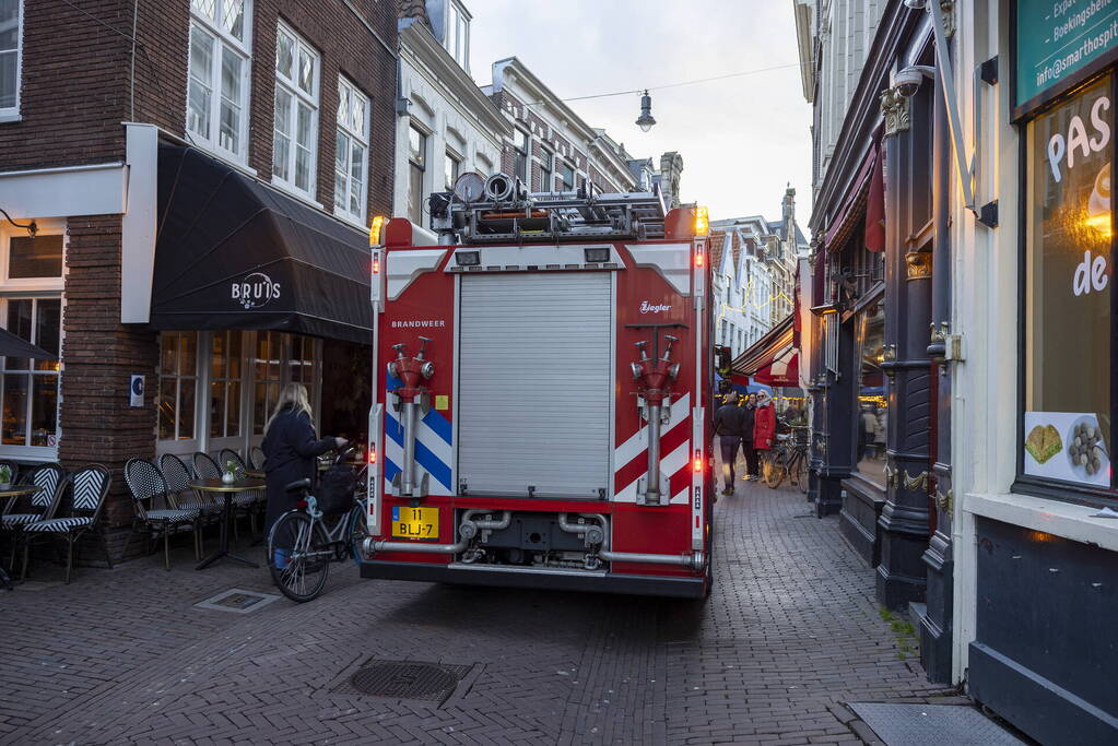 Brand in steenoven van restaurant