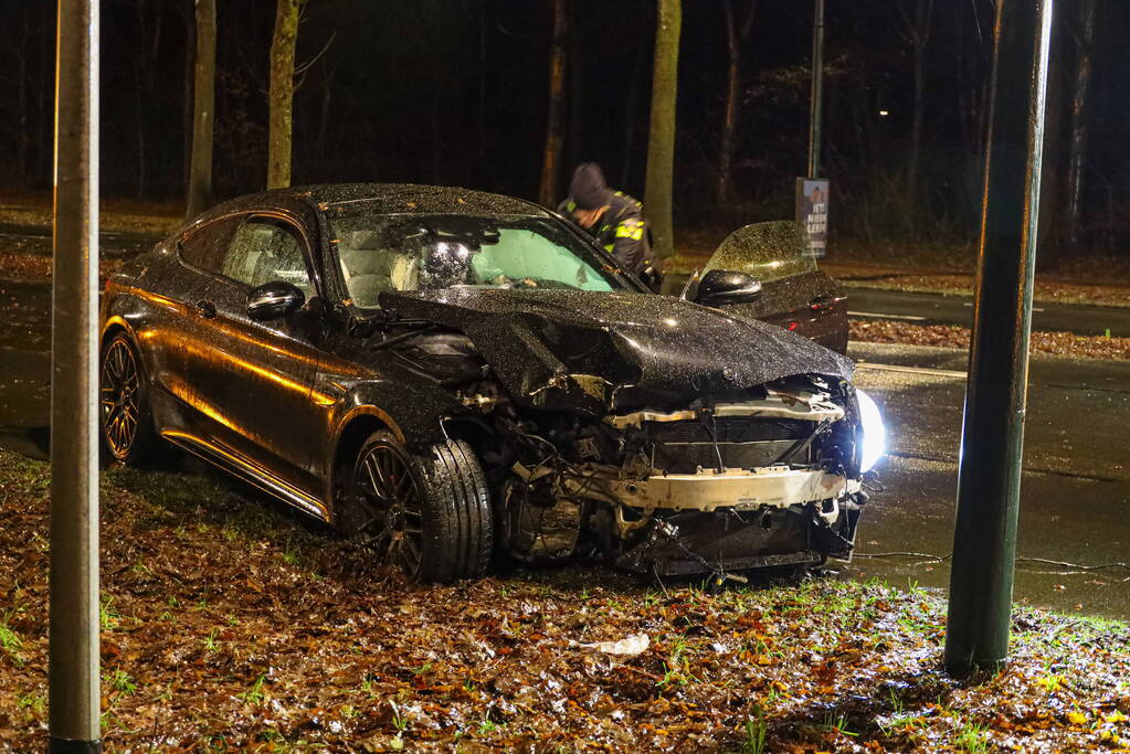 Flinke schade na botsing tegen boom