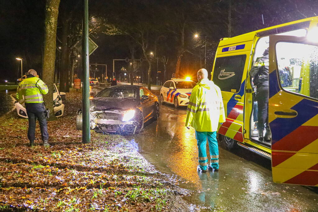 Flinke schade na botsing tegen boom