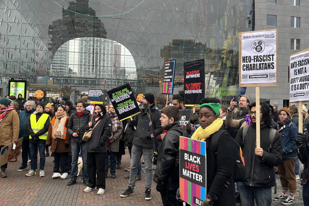 Demonstratie tegen racisme en fascisme