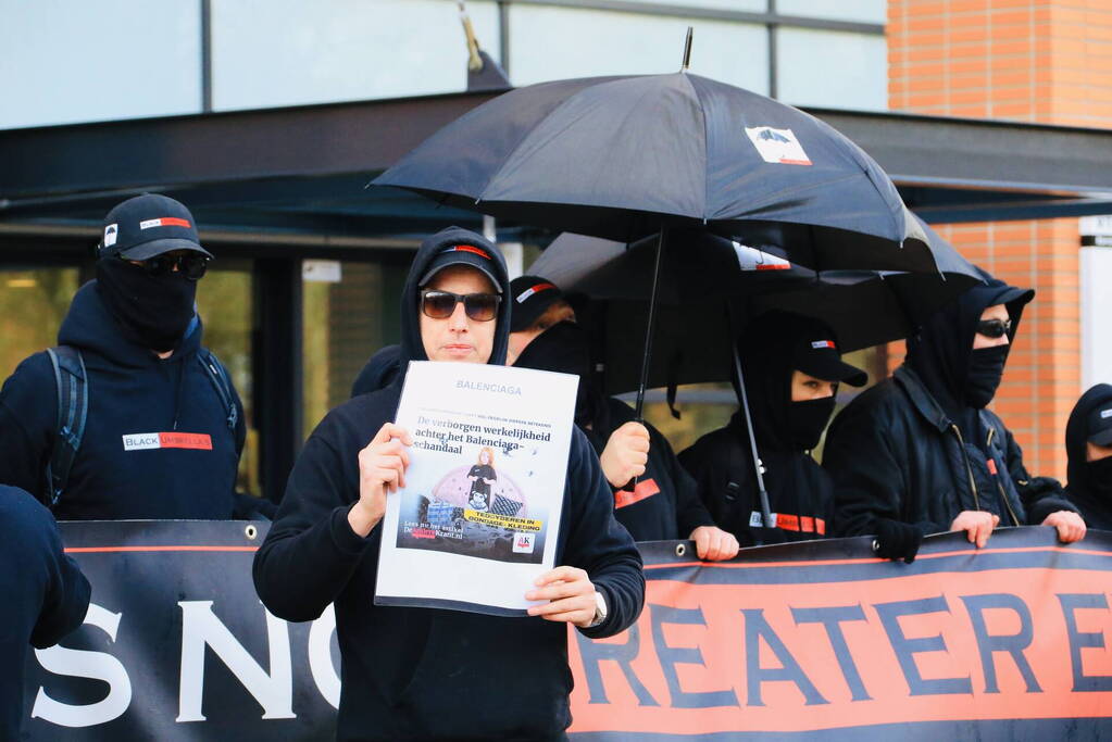 Demonstratie bij Mediapark in Hilversum