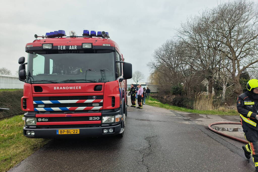 Brandweer voorkomt grote brand in kas