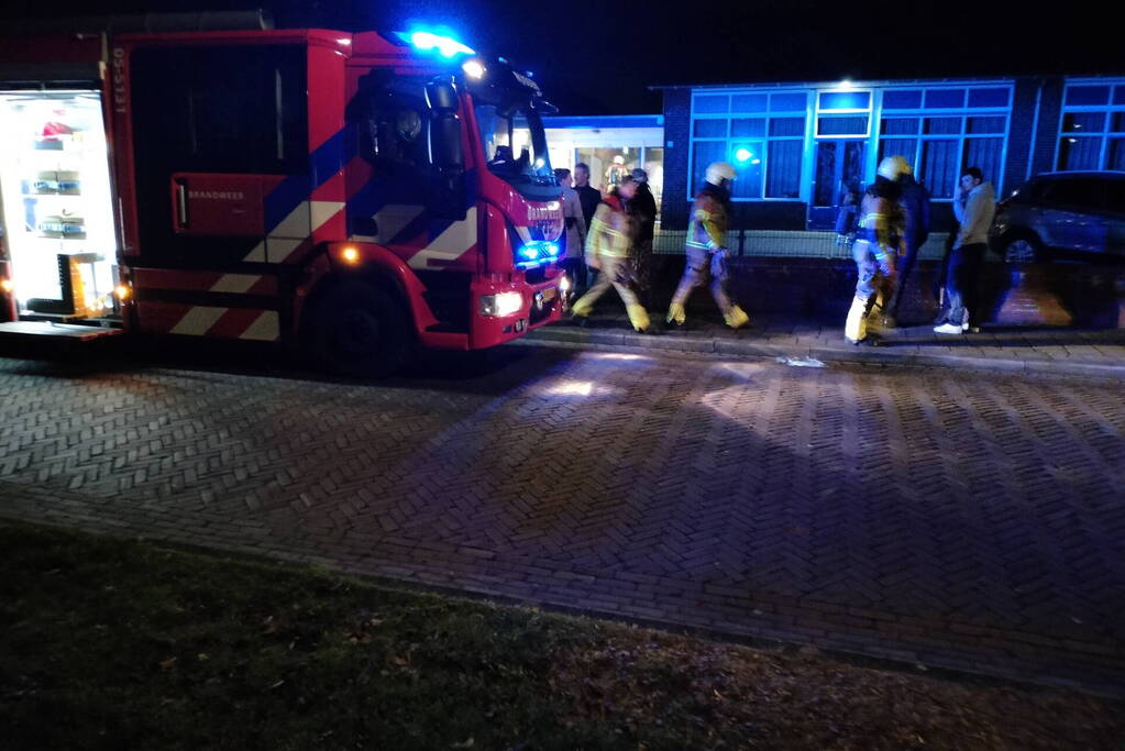 Brand in kelder van gebouw de Delle