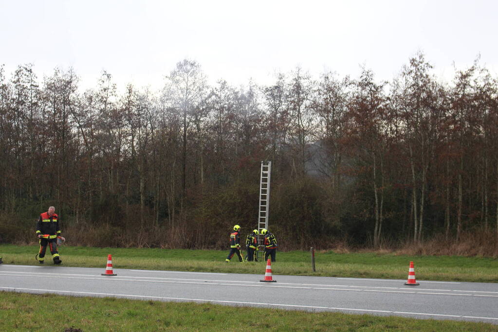 Brand in bosschage door koperverbranding